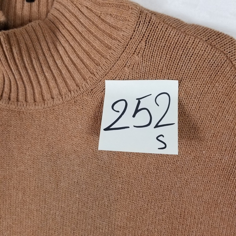 Gap Womens Mock Neck Sweater XL Camel Brown Cotton Blend Knit 483757-06-1 NEW - Picture 8 of 8